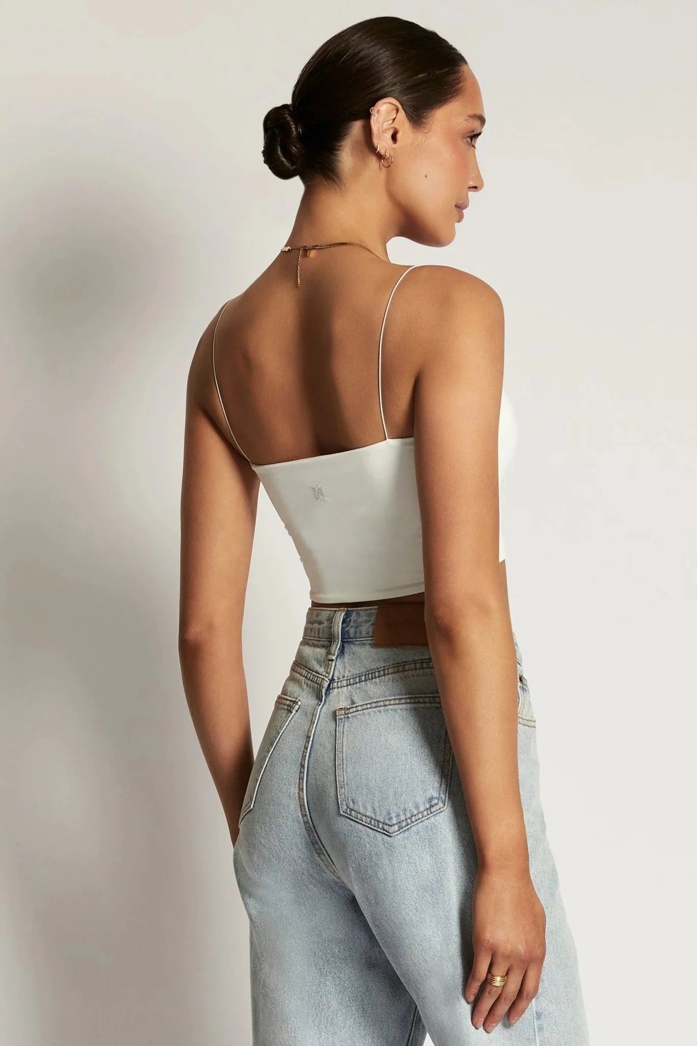 Yvonne Cami Crop Top - White